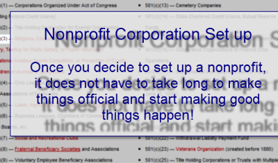 Nonprofit Corporation – Set Up a 501(c)3 Fast!