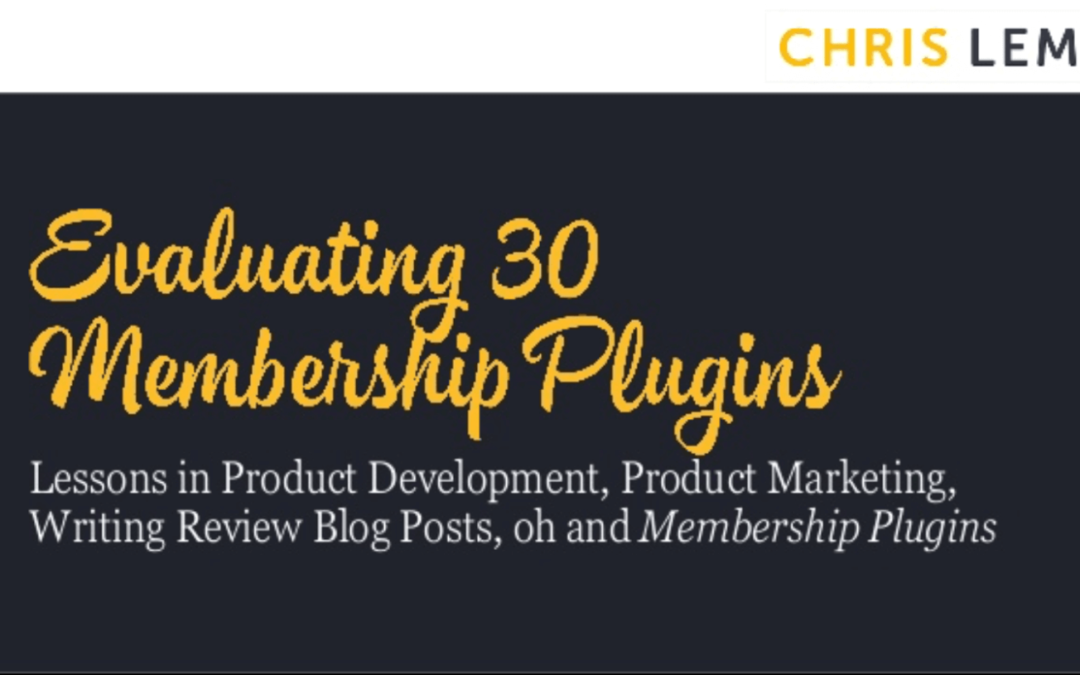 30 WordPress Membership Plugins (Video)
