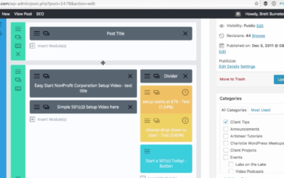 1st impression Divi Theme split test on evergreen blog article