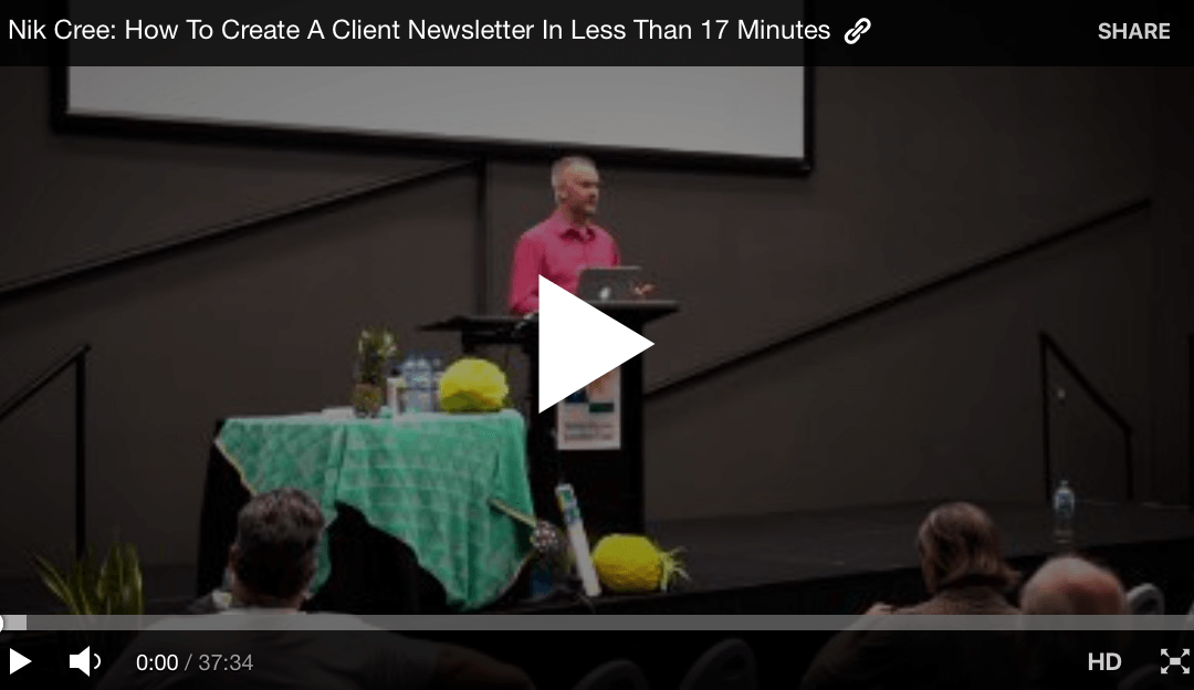 37 Min Video Creating A Client Newsletter In Less Than 17 Minutes by @PositiveBiz