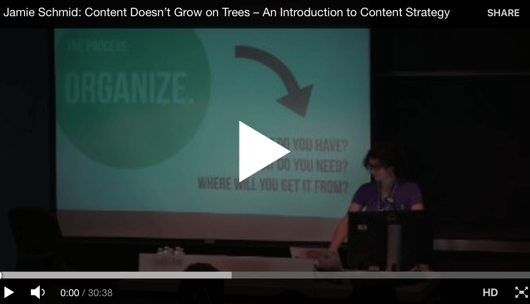 Content Doesn’t Grow on Trees – Content Strategy Intro by @JamieSchmid