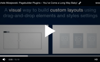 Pagebuilder Plugins have Come a Long Way Baby! by @mmizejewski