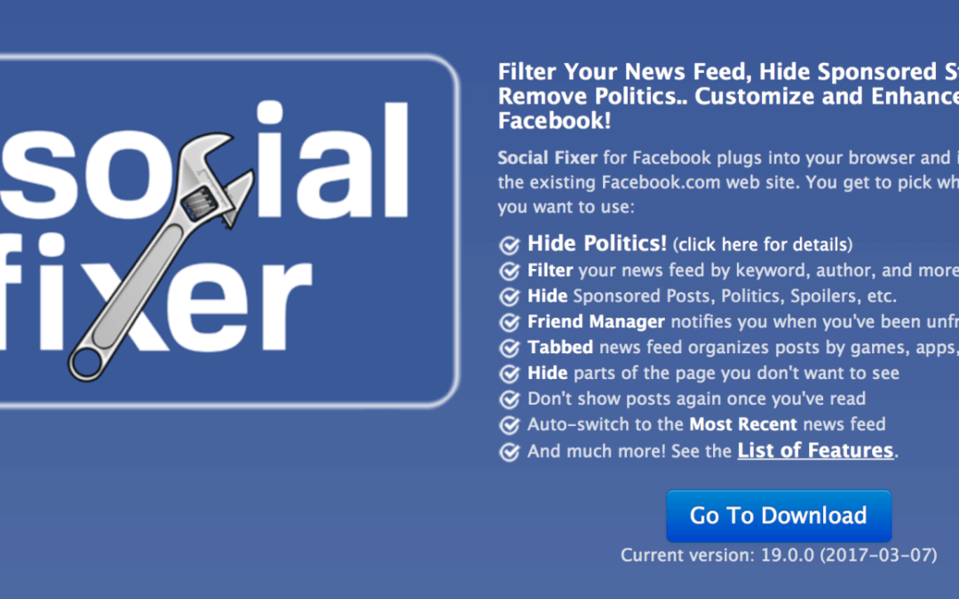Social Fixer add on – Free Filter for Facebook