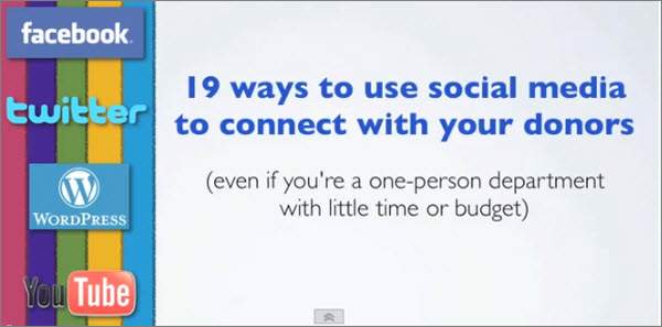 19 ways to use social media to connect withyour donors Tim Bete