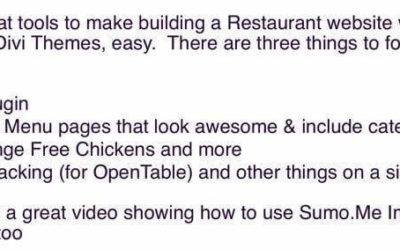 Super Easy WordPress Tools For Restaurants!