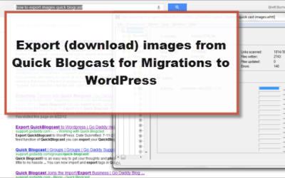 Exporting Images from Quick Blogcast