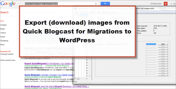 Exporting Images from Quick Blogcast