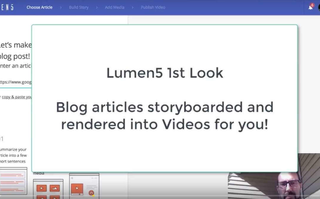 Lumen5 text blog posts converted to video automatically