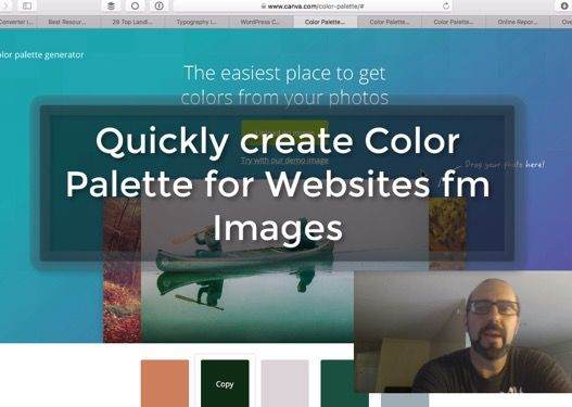 Quickly create Color Palettes from Images or logos