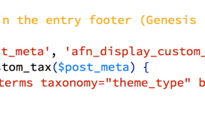 Displaying Custom Taxonomy (Tags) in Genesis Custom Post Type