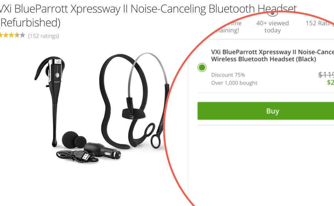 Save a bundle – VXi BlueParrott Xpressway II Under $30!!!! (75% off)