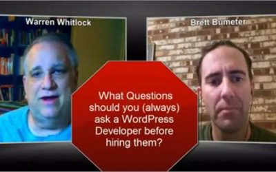 Don't forget to ask Your Web Developer thisQuestion!