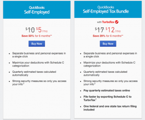 Quickbooks Self Employed pricing plans and discounts, discount codes not needed
