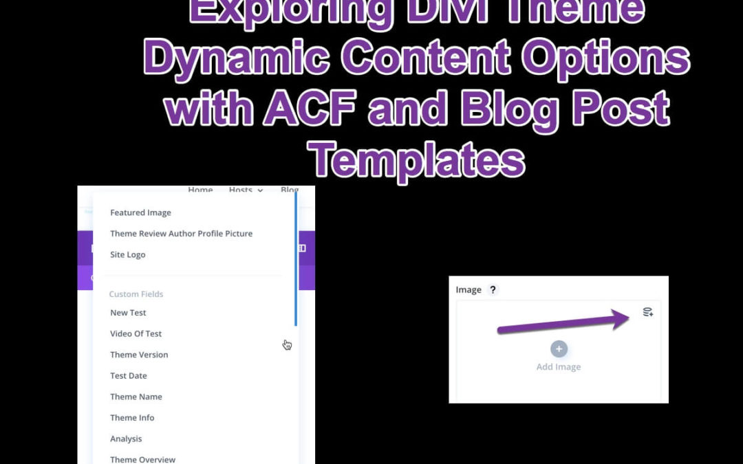 Using Divi Theme Dynamic Content w ACF-Advanced Custom Fields