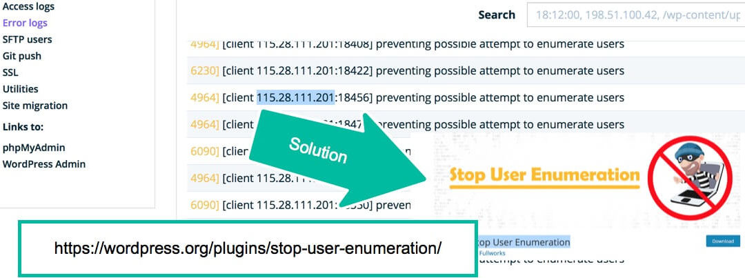 Solution – Error Logs ‘preventing possible attempt to enumerate users’