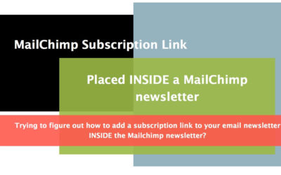 Where is Mailchimp email subscription link for inside a newsletter