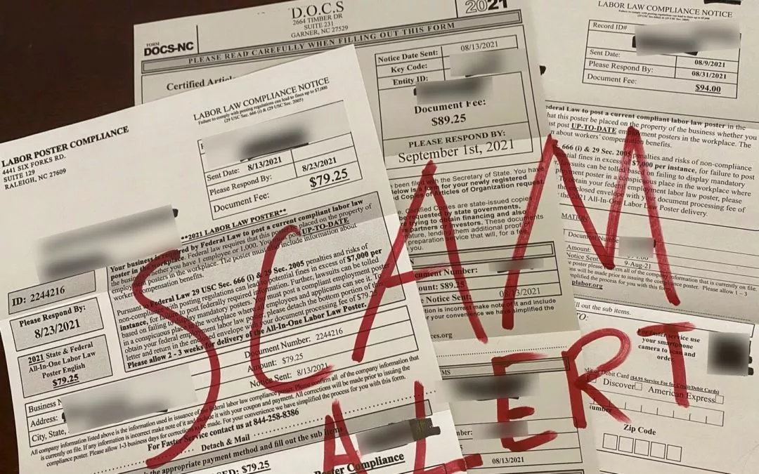 Labor Poster Scam Alert after creating new corporations or LLCs